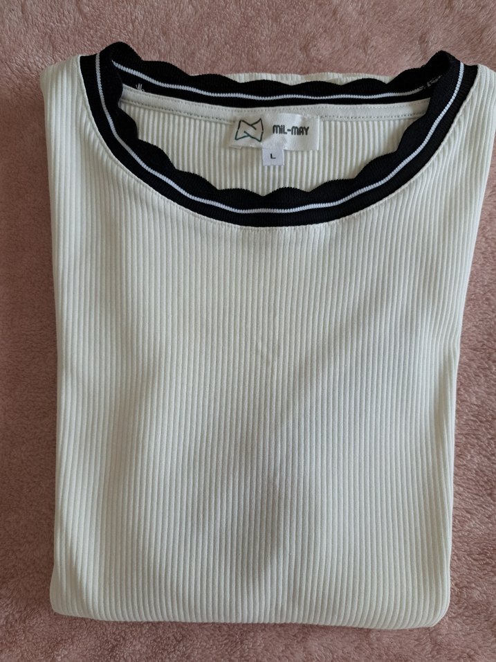 Beyaz Kısa Kollu Pamuklu Tişört - Görsel 4