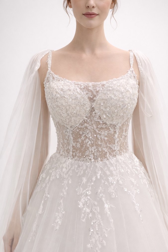 Modern Klasik Prenses Gelinlik - Görsel 2