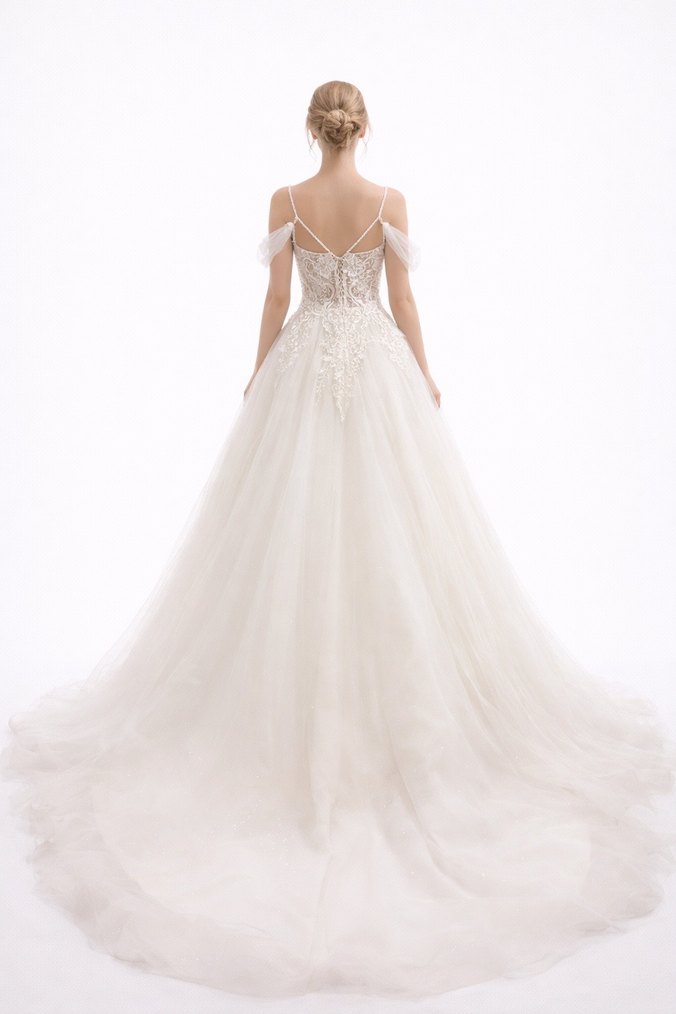 Modern Klasik Straplez A-Line Gelinlik - Görsel 3