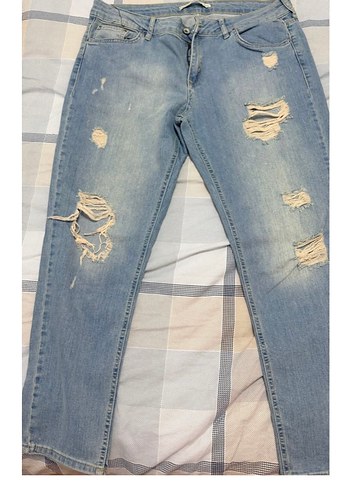 Addax Acik Mavi Yirtik Denim Jean