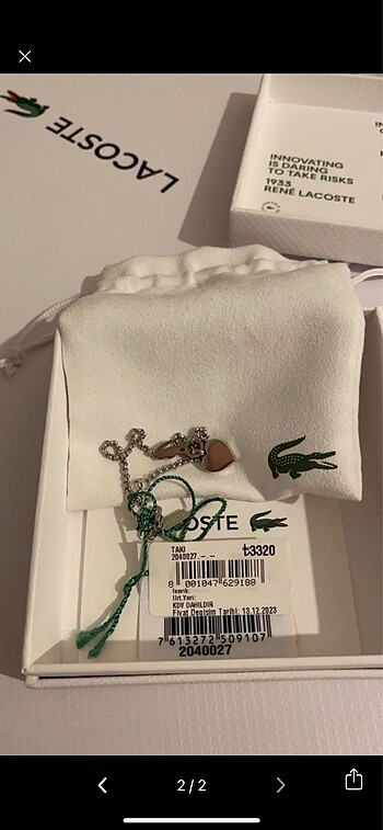 Lacoste hediye geldi kullanmadım unisex