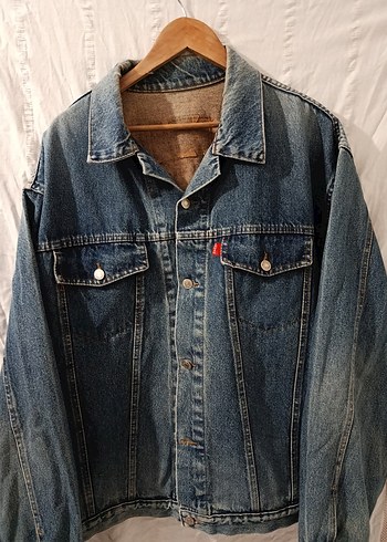 Levis Dugmeli Mavi Unisex Denim Ceket