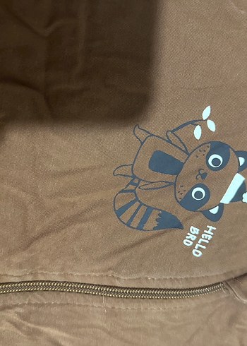 Kahverengi Fermuarlı Bebek Tulumu - Görsel 2