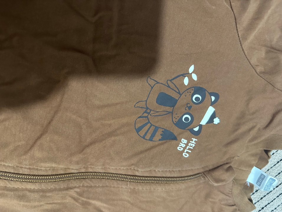 Kahverengi Fermuarlı Bebek Tulumu - Görsel 2