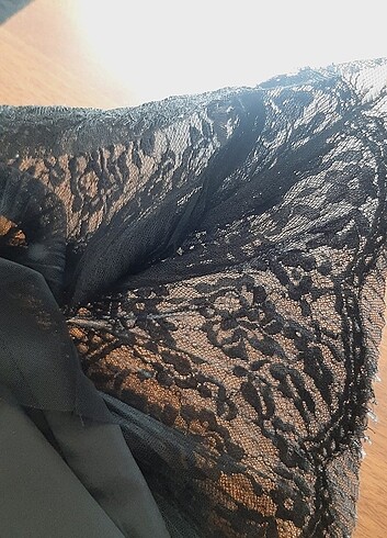 Astarlı Siyah Fransız Danteli Elbise