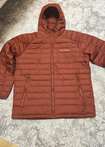 Columbia Kapusonlu Kirmizi Sisme Mont