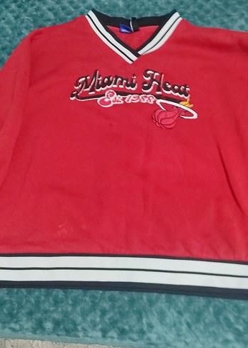 Defacto Miami Heat Kirmizi V Yaka Sweatshirt
