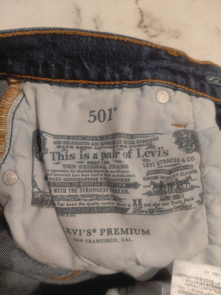 orijinal levi's 501 Mavi Jean ,w24 l26 — görsel 3/7