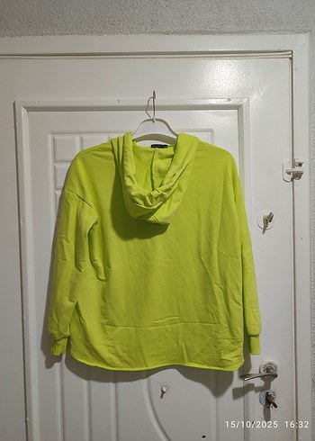 m Beden Sarı V Yaka Mini Salaş Sweatshirt