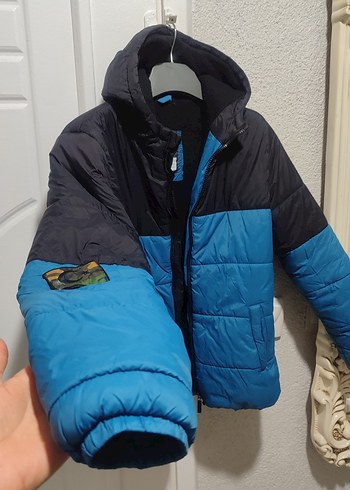 Erkek Çocuk Mavi Siyah Fermuarlı Mont - Görsel 2