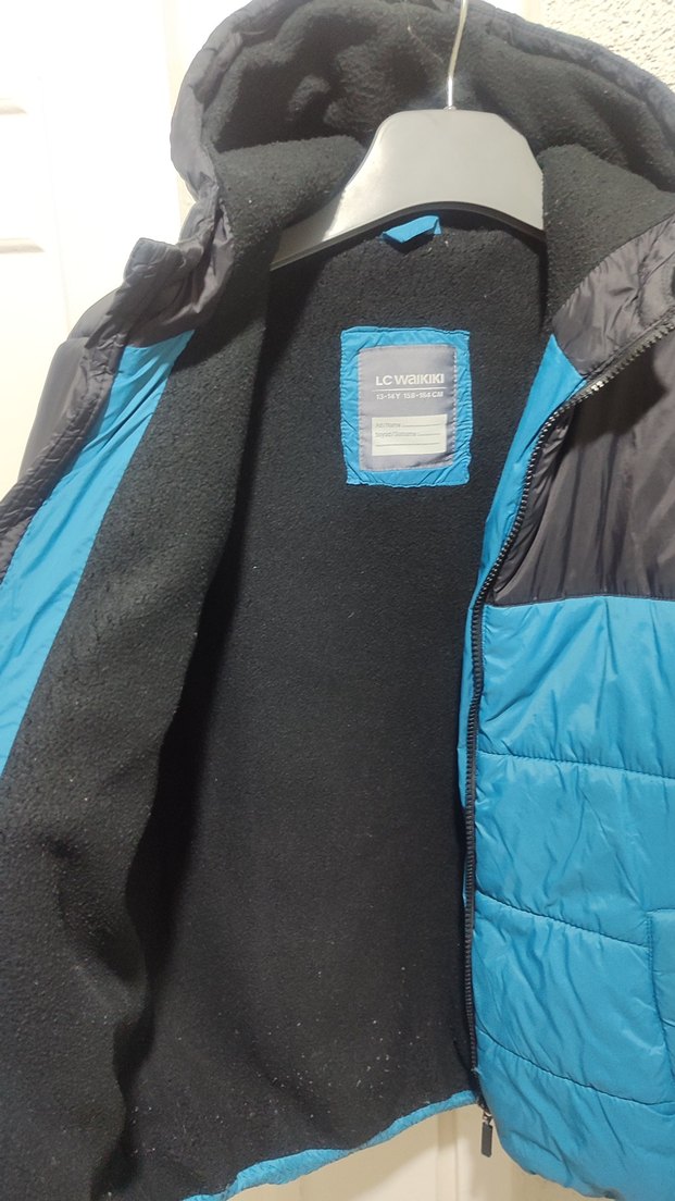 Erkek Çocuk Mavi Siyah Fermuarlı Mont - Görsel 3