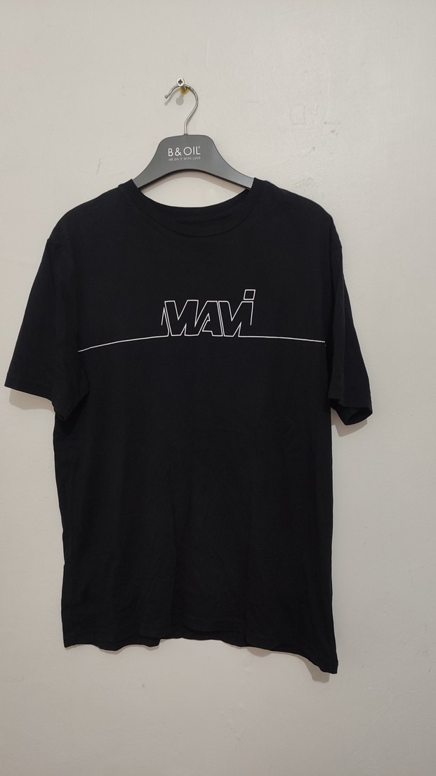 siyah gri Erkek Tişört mavi - Görsel 4