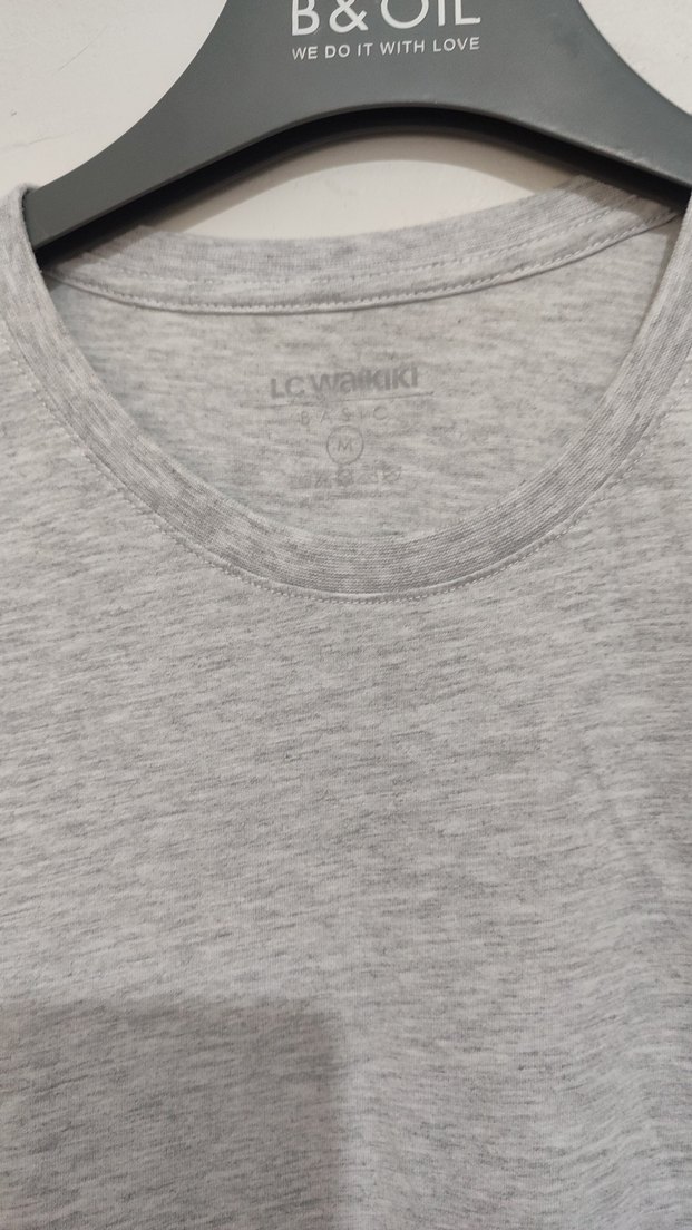 siyah gri Erkek Tişört mavi - Görsel 5