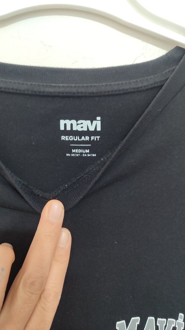 siyah gri Erkek Tişört mavi - Görsel 2