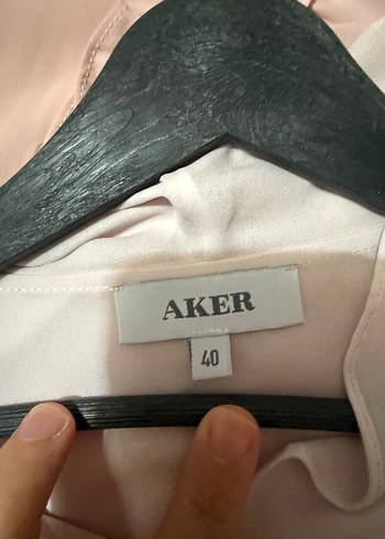 Pudra inci Düğmeli Aker gömlek - Görsel 3