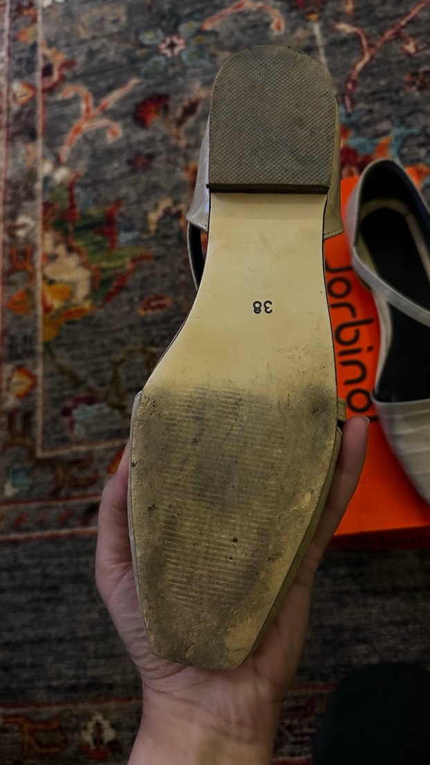 Bej Yılan Desenli Tokalı Kadın Babet - Görsel 2