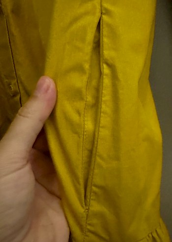 Zara Hardal Keten Elbise - Görsel 4