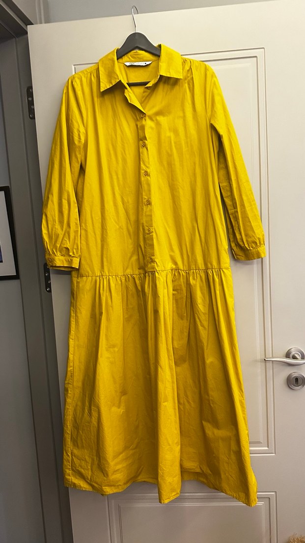 Zara Hardal Keten Elbise - Görsel 2