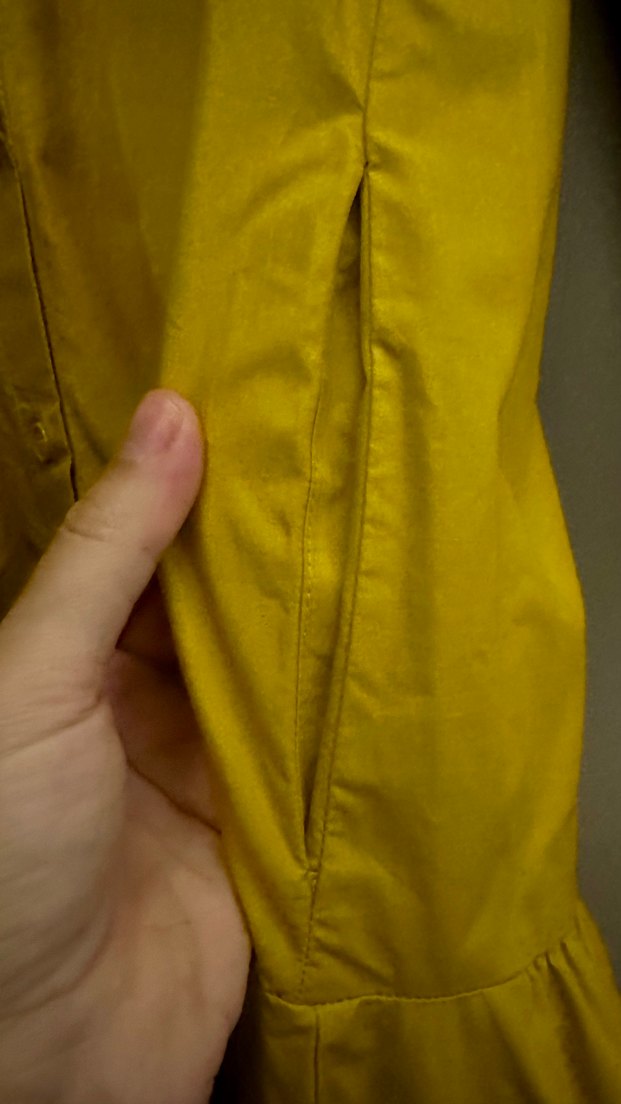 Zara Hardal Keten Elbise - Görsel 4