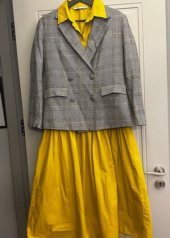 Koton Gri Ekose Blazer Ceket - Görsel 4