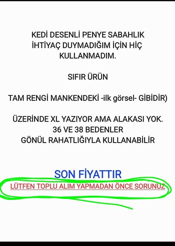 KED.İ DESENLİ SIFIR PENYE SABAHLIK - Görsel 4