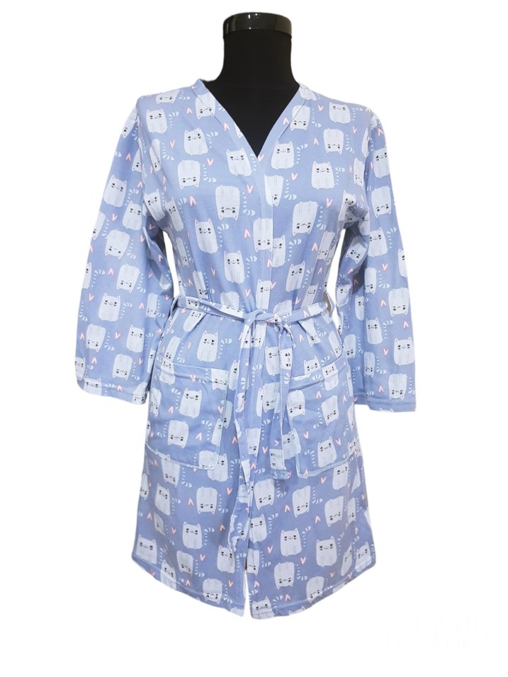 KED.İ DESENLİ SIFIR PENYE SABAHLIK - Görsel 2