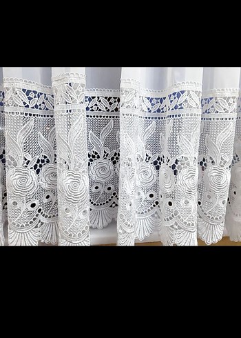 230 CM BRİLLANT KALİTELİ BEMBEYAZ GÜPÜR TÜL PERDE - Görsel 3