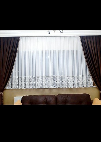 230 CM BRİLLANT KALİTELİ BEMBEYAZ GÜPÜR TÜL PERDE - Görsel 2