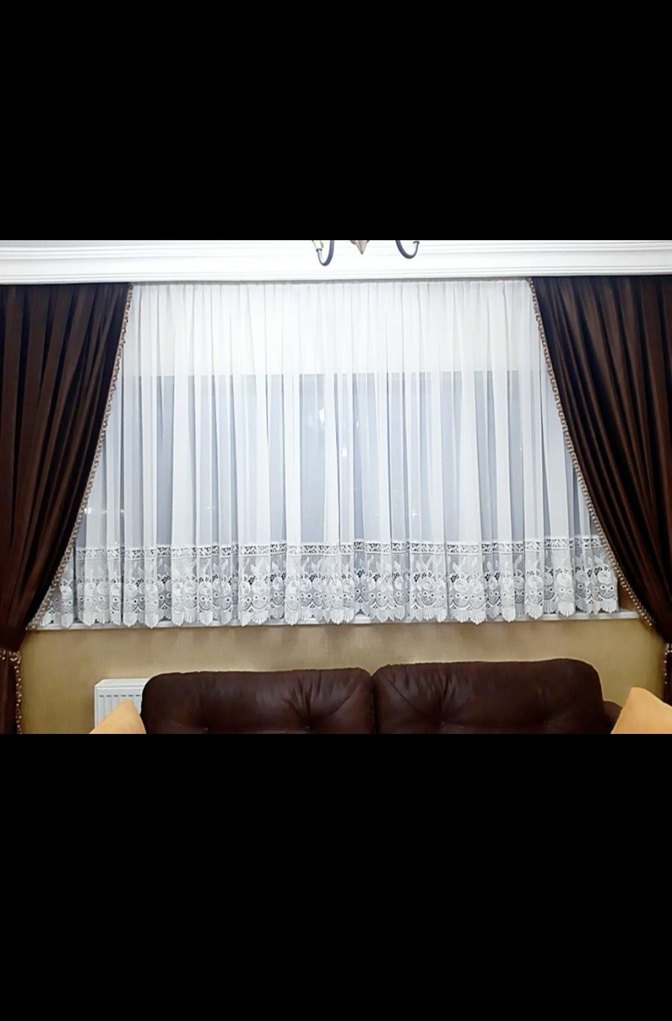 230 CM BRİLLANT KALİTELİ BEMBEYAZ GÜPÜR TÜL PERDE - Görsel 2