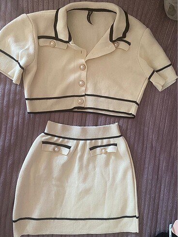 crop bluz etek takım