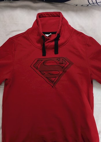 LC Waikiki Kirmizi Superman Kapusonlu Sweatshirt