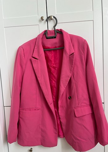 Zara Canli Fusya Tek Dugmeli Blazer Ceket