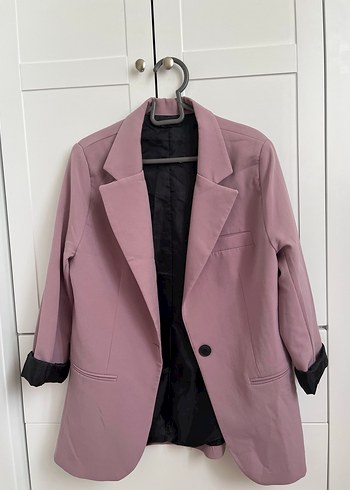 Zara Pembe Dugmeli Kadin Blazer Ceket