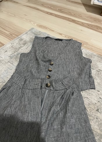 Zara Gri Melanj Kolsuz Elbise