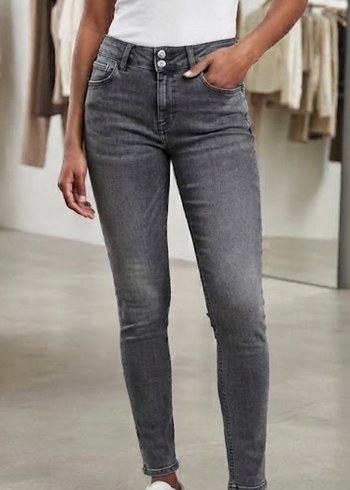 Diğer Koyu Gri Yuksek Bel Skinny Jean