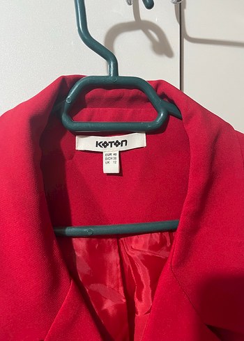 40 Beden Kırmızı Düğmeli Uzun Kadın Yelek Elbise