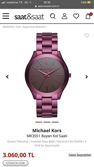 Orijinal Michael Kors Bayan Saat