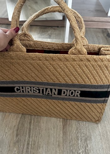 Christian Dior Örgü Desenli hasır Kadın Çanta