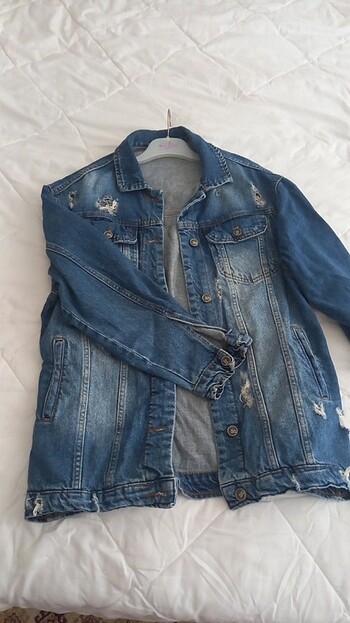 Kadın oversize kot ceket 