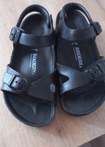 Erkek Siyah Tokalı Kauçuk Sandalet