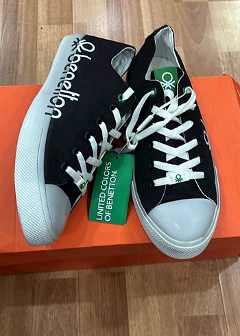 Benetton Siyah Beyaz Sneaker