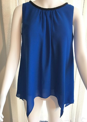 Diğer Saks Mavisi Sifon Bluz