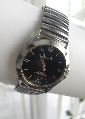 Aqua Siyah Analog Kol Saati