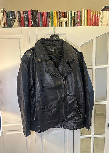 LC Waikiki Siyah Deri Biker Ceket