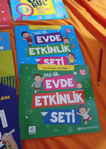  İlk Matematik ve Dikkat Geliştirme Yaz-Sil Kitapları