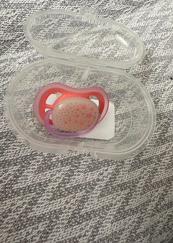 Yıldız desenli pembe emzik 6-18 ay