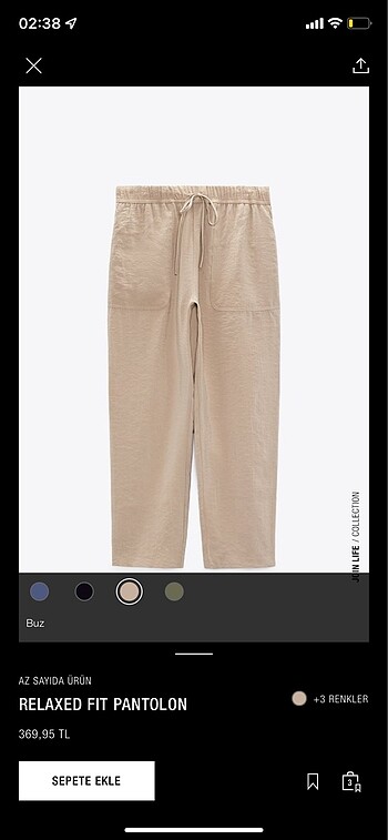 Zara bej pantolon