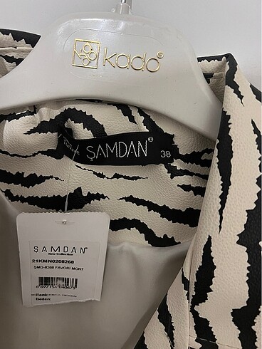 38 Beden Zebra deri çeket