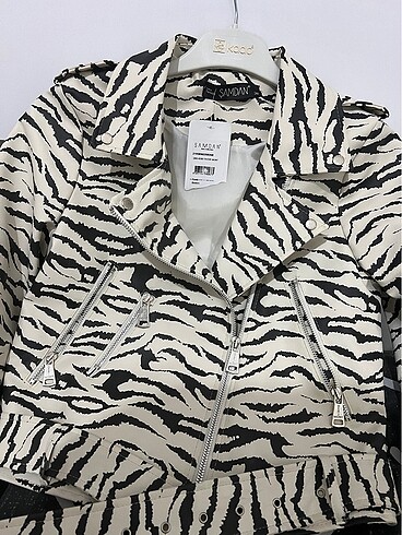 Zara Zebra deri çeket