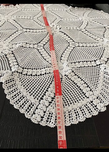 El Yapımı Beyaz Dantel Fiskos Örtüsü - Görsel 2